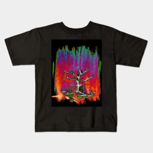 Psychedelic Burning Tree of Doom Kids T-Shirt